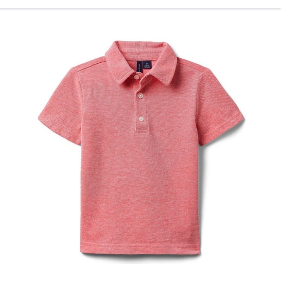 NEW • Janie and Jack • Boys Short Sleeve Polo Tee Shirt Light Red 6 - Picture 1 of 4